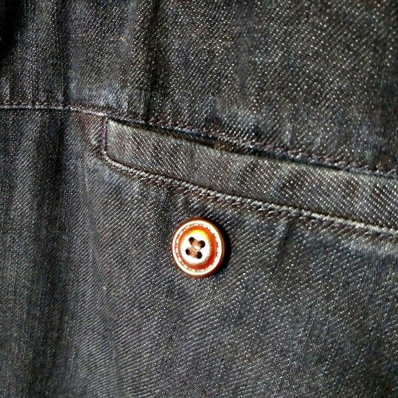 INC International Concepts Women's Flared Leg Jeans Size 14 Navy Dark Wash Denim - Picture 8 of 11